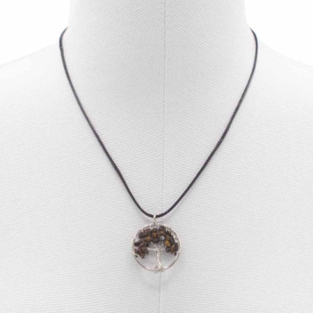 Pendentif Arbre de Vie - Oeil de Tigre