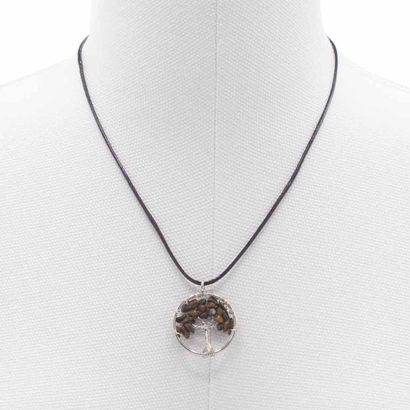 Pendentif Arbre de Vie - Oeil de Tigre