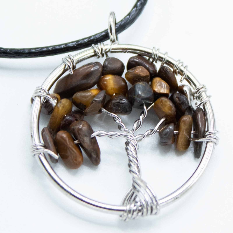 Pendentif Arbre de Vie - Oeil de Tigre