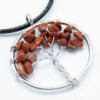 Pendentif Arbre de Vie - Jaspe Rouge