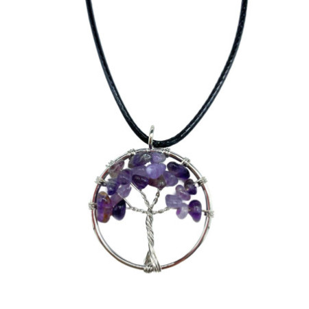 Pendentif Arbre de Vie - Améthyste