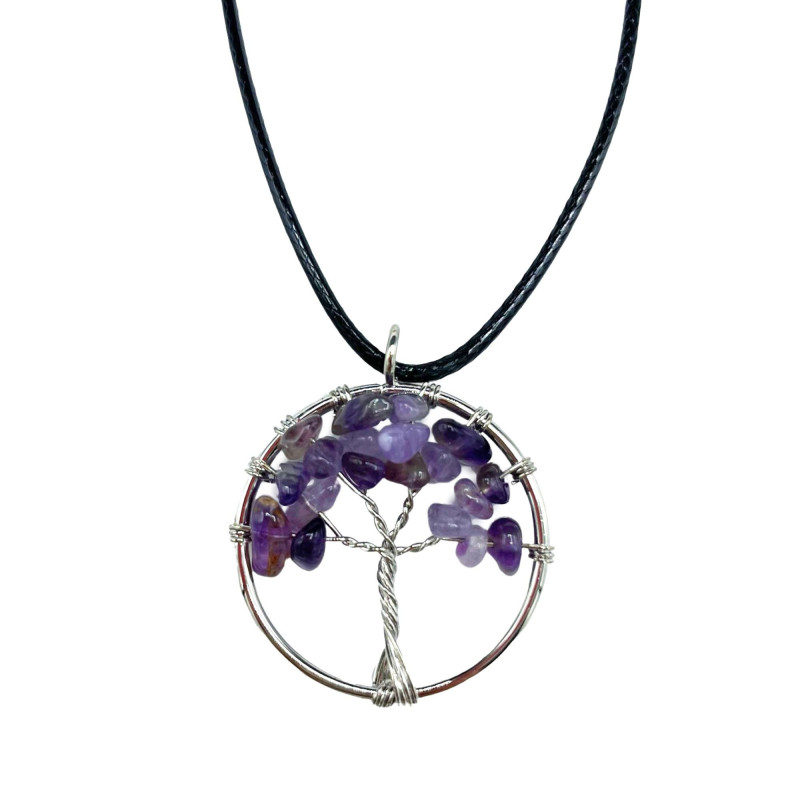 Pendentif Arbre de Vie - Améthyste