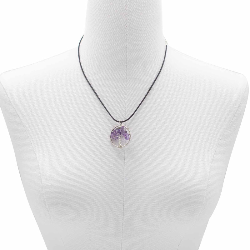 Pendentif Arbre de Vie - Améthyste