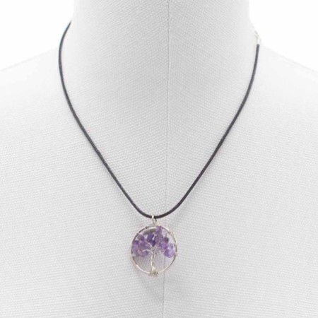Pendentif Arbre de Vie - Améthyste