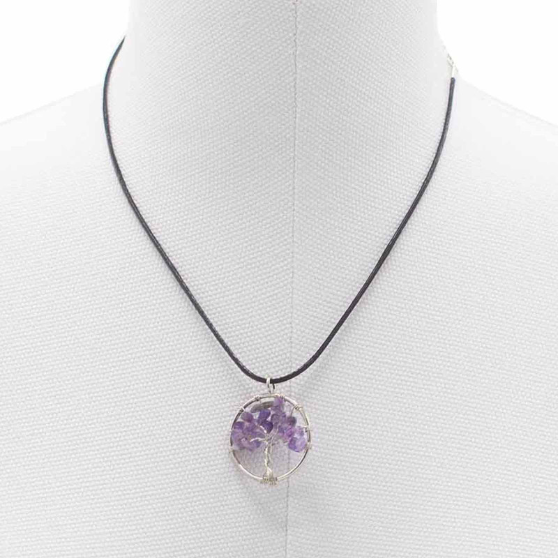 Pendentif Arbre de Vie - Améthyste