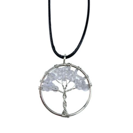 Pendentif Arbre de Vie - Cristal de Roche