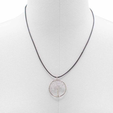 Pendentif Arbre de Vie - Cristal de Roche