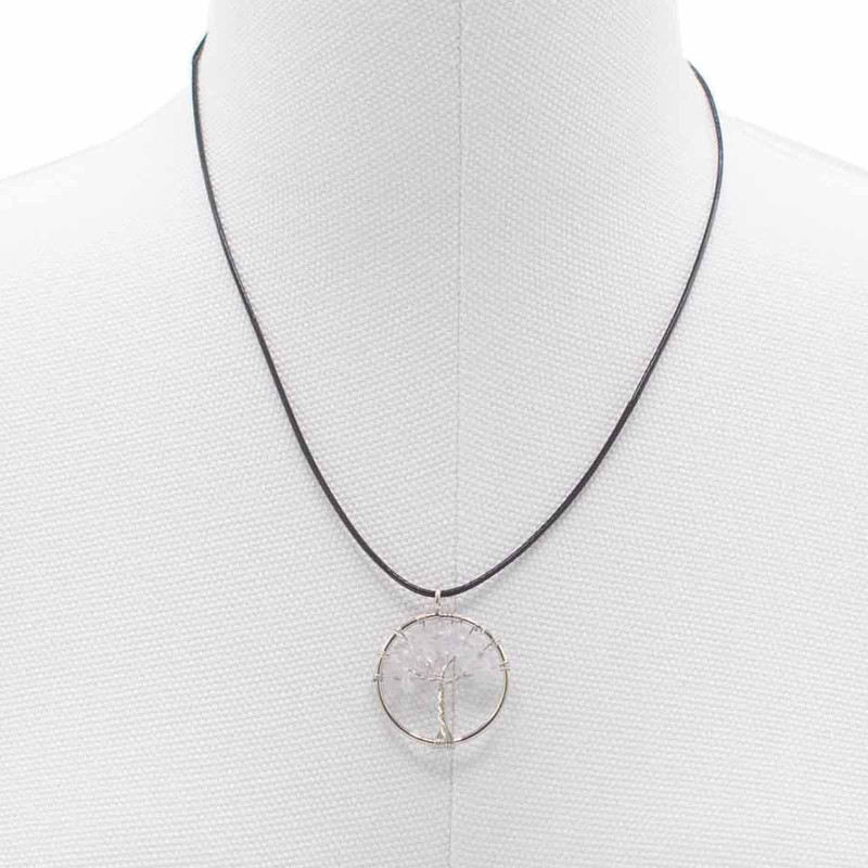 Pendentif Arbre de Vie - Cristal de Roche