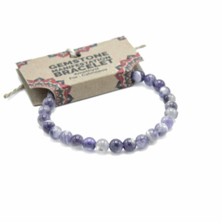 Bracelet Manifestation en Pierres Précieuses - Améthyste - Calme