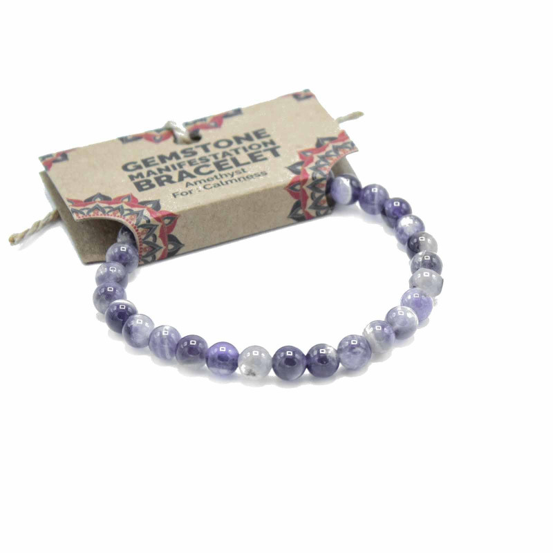 Bracelet Manifestation en Pierres Précieuses - Améthyste - Calme