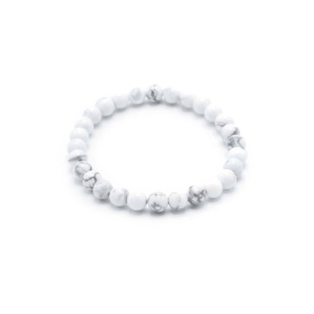 Bracelet Manifestation en Pierres Précieuses - Jaspe Blanc - Paix