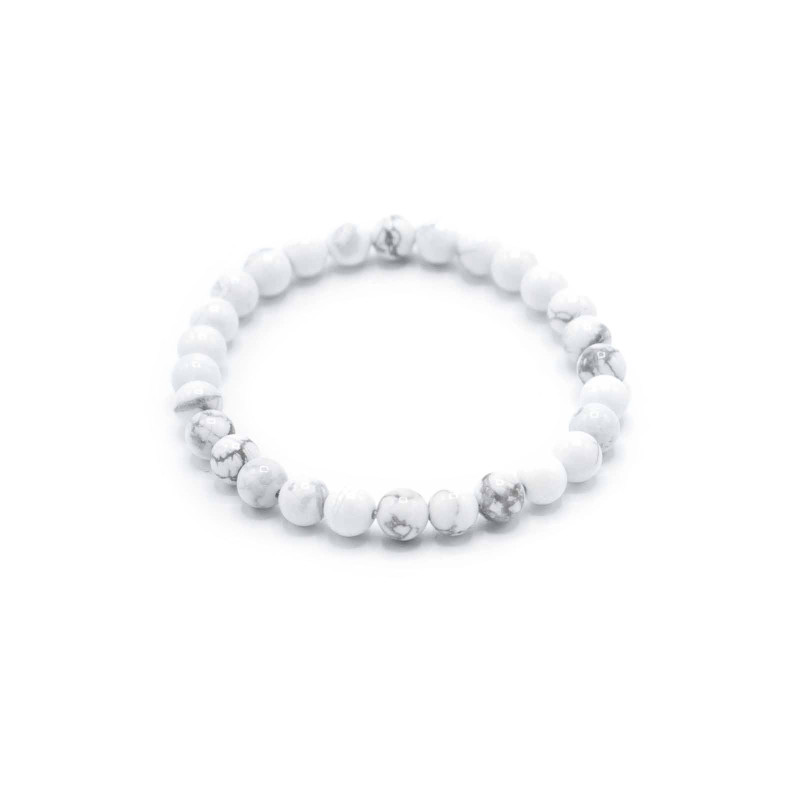 Bracelet Manifestation en Pierres Précieuses - Jaspe Blanc - Paix