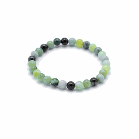 Bracelet de manifestation de pierres précieuses - Jade olive - Guérison