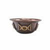 Bol rituel en cuivre antique avec triple lune 8x4cm