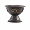 Calice rituel en cuivre antique Triple Lune 10x8cm