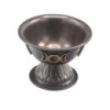 Calice rituel en cuivre antique Triple Lune 10x8cm