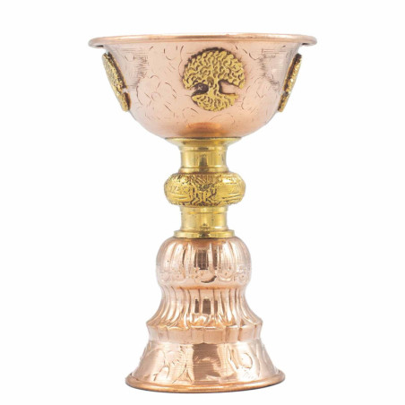 Coupe rituelle en cuivre avec arbre de vie 10x15cm