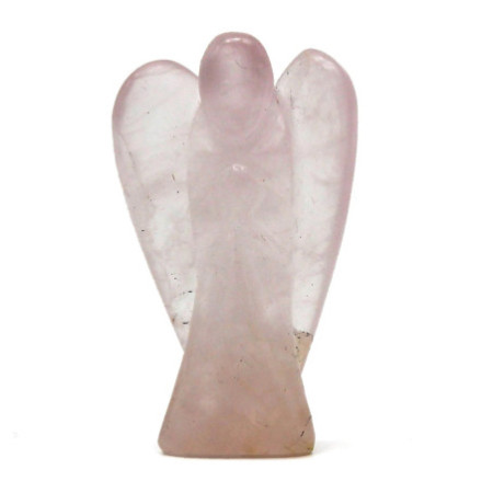 Ange en pierre précieuse sculpté à la main - Quartz rose