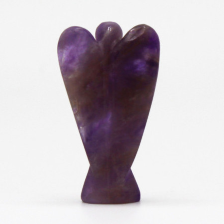 Ange en pierre précieuse sculptée à la main - Améthyste