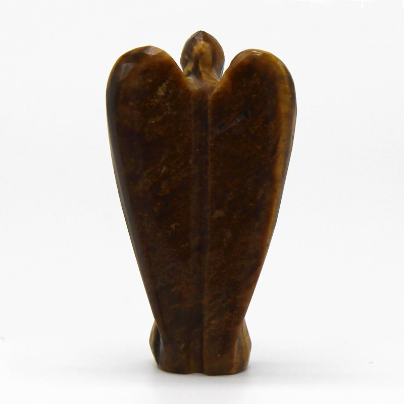 Ange en pierre précieuse sculpté à la main - œil de tigre