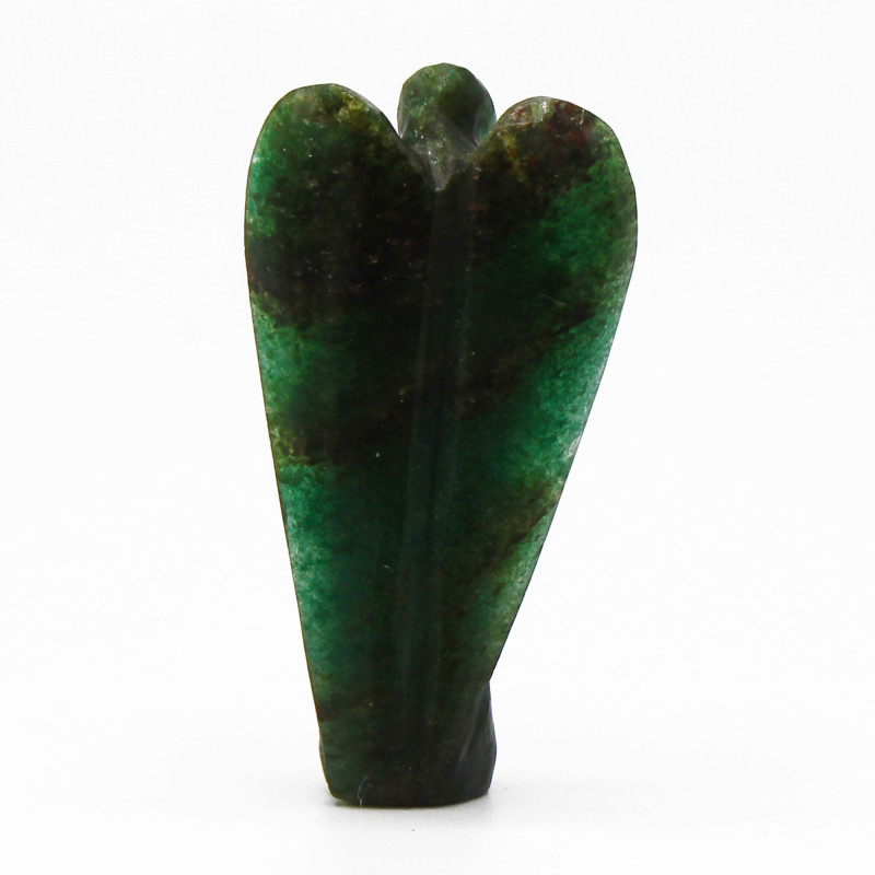 Ange en pierre précieuse sculptée à la main - Aventurine verte