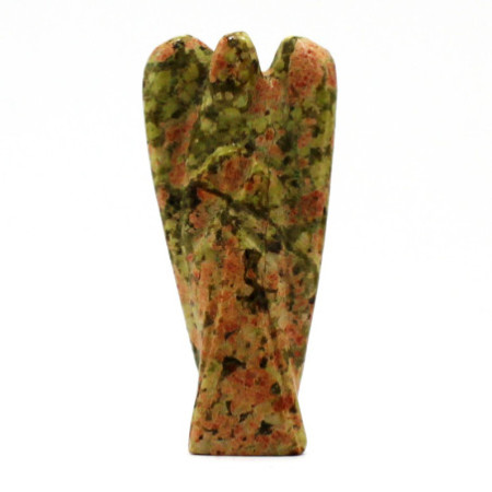 Ange en pierre précieuse sculpté à la main - Unakite