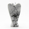 Ange en pierre précieuse sculpté à la main - Howlite blanche