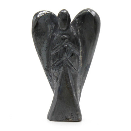 Ange en pierre précieuse sculptée à la main - Hématite