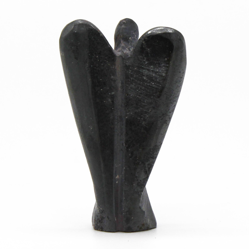 Ange en pierre précieuse sculptée à la main - Hématite