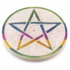 Porte-encens en forme de disque en stéatite 8 cm - Pentagone