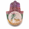 Porte-encens Hamsa en stéatite 9 x 6 cm - Éléphant et palmier