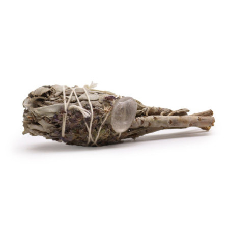 Bâton de purification - Torche de guérison spirituelle à la sauge (améthyste) 10 cm