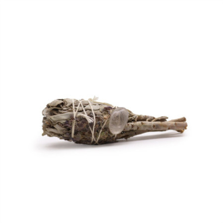 Bâton de purification - Torche de guérison spirituelle à la sauge (améthyste) 10 cm