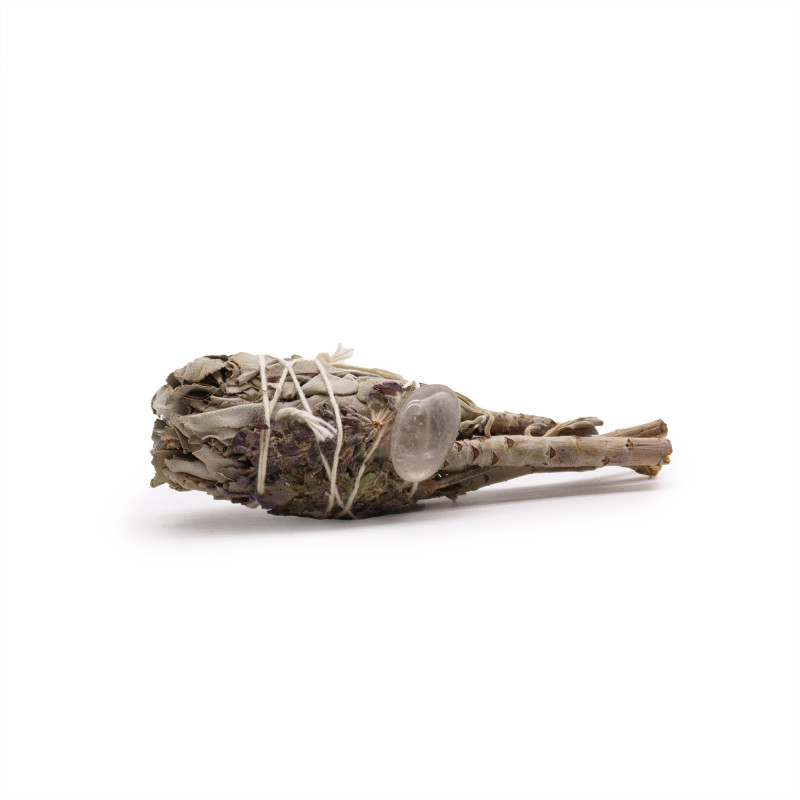 Bâton de purification - Torche de guérison spirituelle à la sauge (améthyste) 10 cm