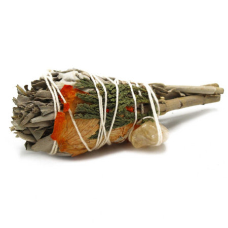 Bâton de purification - Torche à la sauge énergétique purifiante (citrine) 10 cm