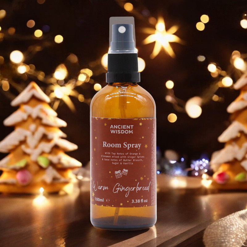 Spray d'ambiance et d'oreiller au pain d'épices chaud 100 ml
