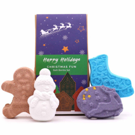 Coffret cadeau de bombes de bain amusantes de Noël