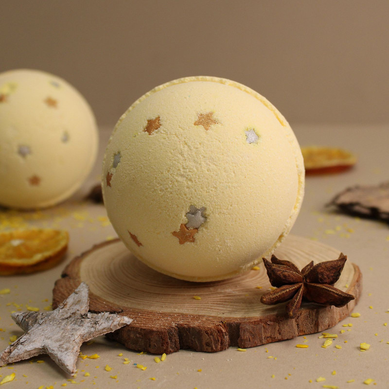 Bombe de bain Étoile de Noël - Massepain