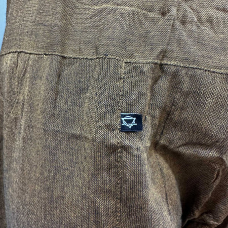 Pantalon de yoga et de festival - Mantra mandala du pêcheur thaïlandais sur orange