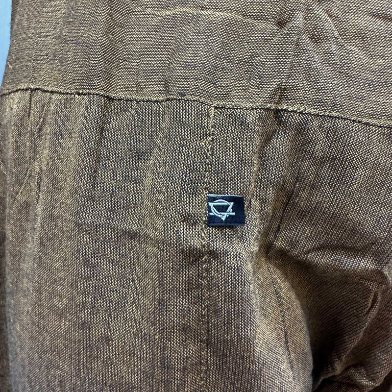 Pantalon de yoga et de festival - Mantra mandala du pêcheur thaïlandais sur orange