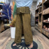 Pantalon de yoga et de festival - Mantra mandala du pêcheur thaïlandais sur orange