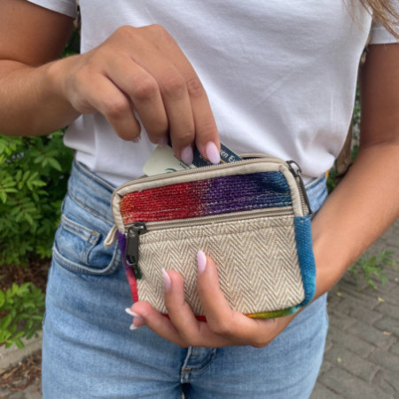 Pochette carrée en chanvre Tiedye