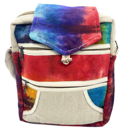 Sac Messegner en chanvre Tiedye 2 Zip & Flop