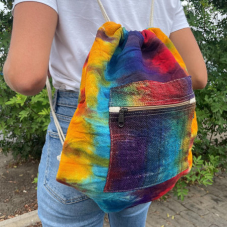 Sac en ficelle de chanvre Tiedye