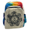 Sac à dos moyen en chanvre Tiedye - 7 chakras