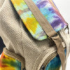 Grand sac à dos carré en chanvre Tiedye