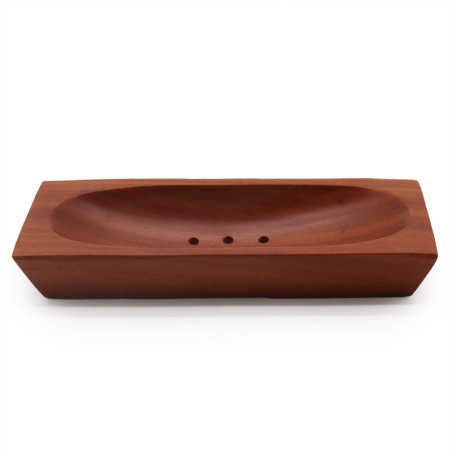 Porte-savon classique en acajou - Rectangulaire