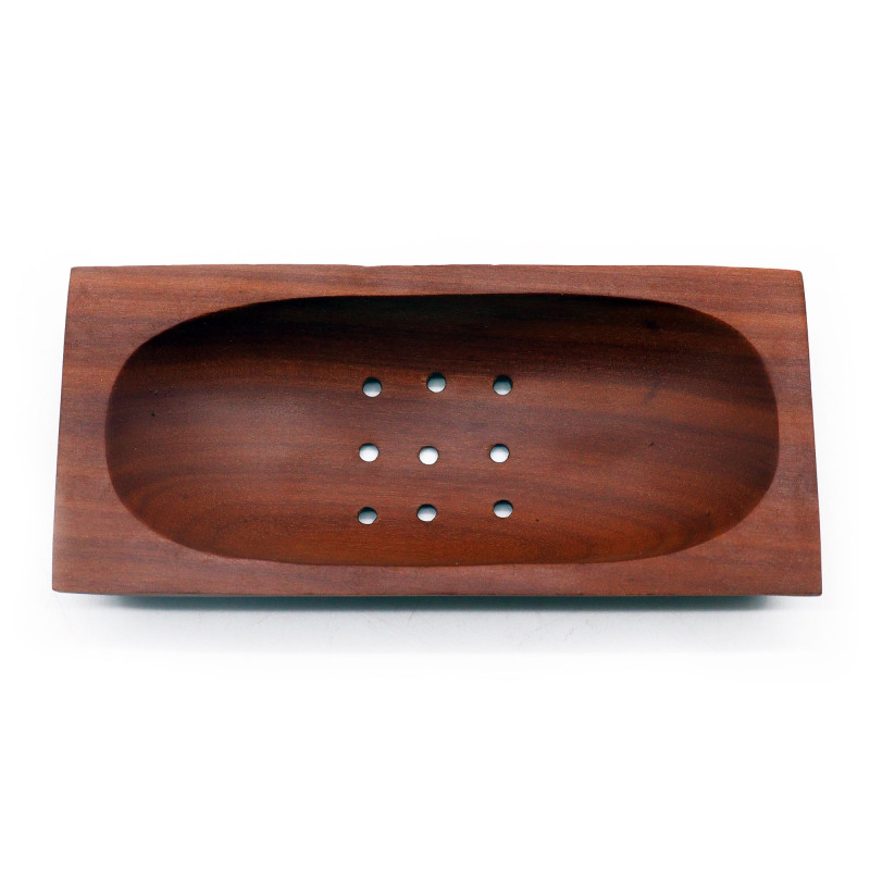 Porte-savon classique en acajou - Rectangulaire