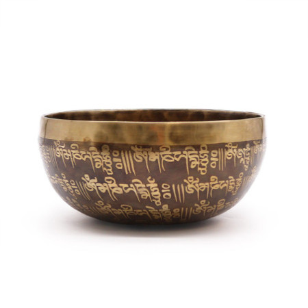 Bol de guérison tibétain gravé - 16 cm - Mantra