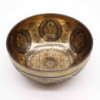 Bol de guérison tibétain gravé - 21 cm - Om et Bouddha